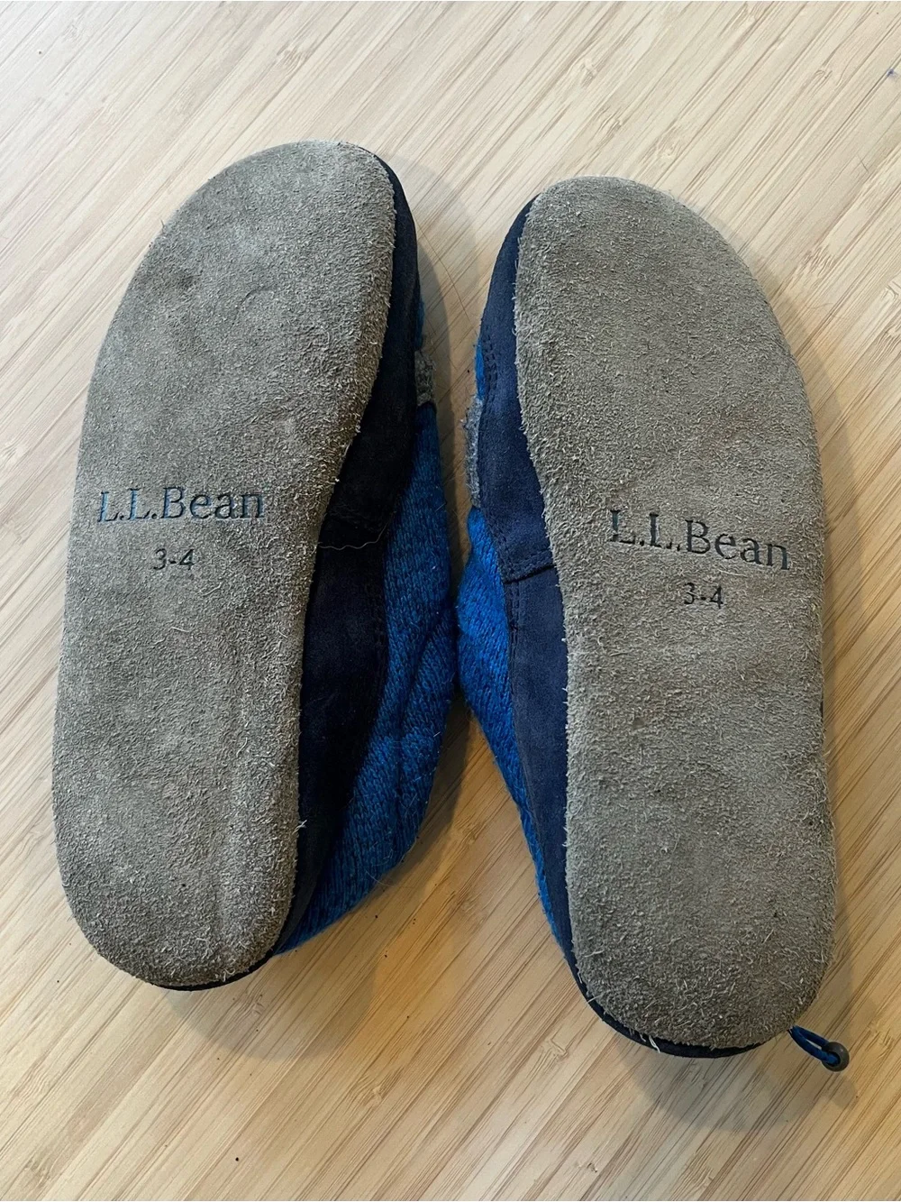 L.L. Bean Kids Blue Shark Slip-Ons with Gray Shark Appliqués